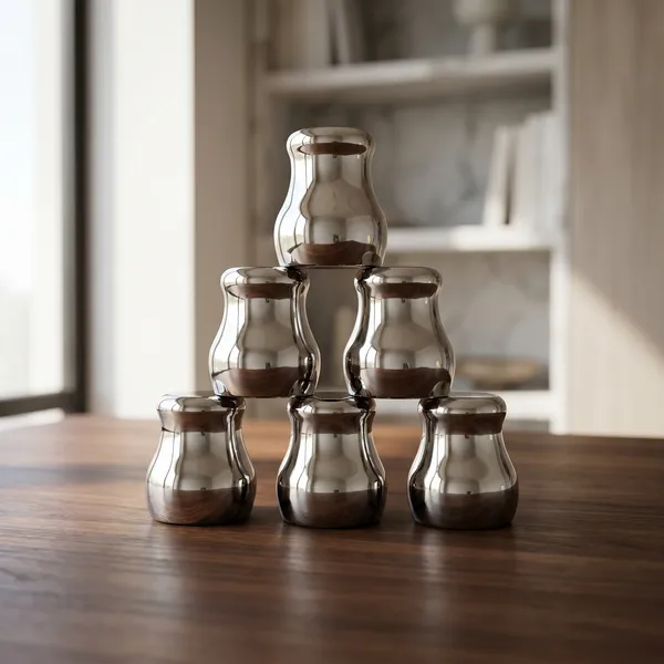 Set_Of_6_-_Grey_Stainless_Steel_Fancy_Drinking_Glasses