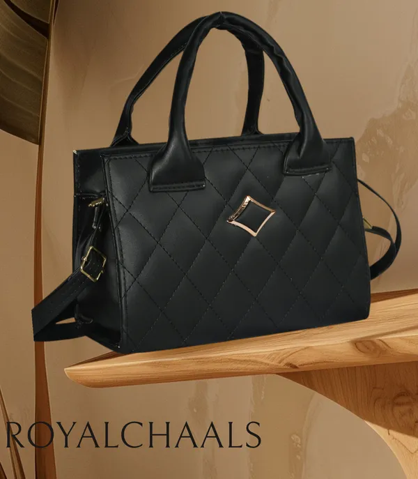 Black_PU_Stylish_Self_Design_Crossbody_Sling_Bag_For_Women_&_Girls_(10_X_4_X_7_Inch)