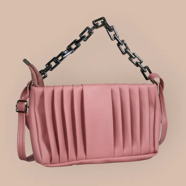 Peach_PU_Stylish_Self_Design_Crossbody_Sling_Bag_For_Women_&_Girls_(10_X_1_X_6_Inch)