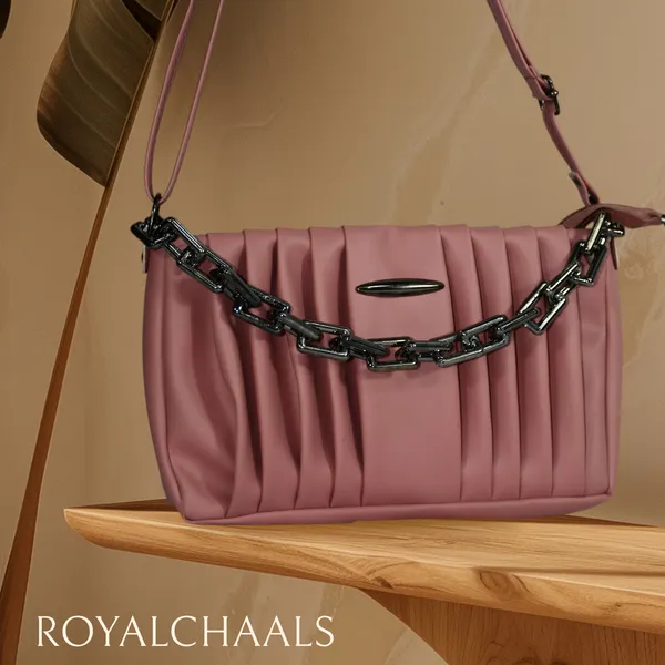 Peach_PU_Stylish_Self_Design_Crossbody_Sling_Bag_For_Women_&_Girls_(10_X_1_X_6_Inch)