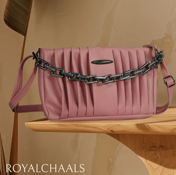 Peach_PU_Stylish_Self_Design_Crossbody_Sling_Bag_For_Women_&_Girls_(10_X_1_X_6_Inch)