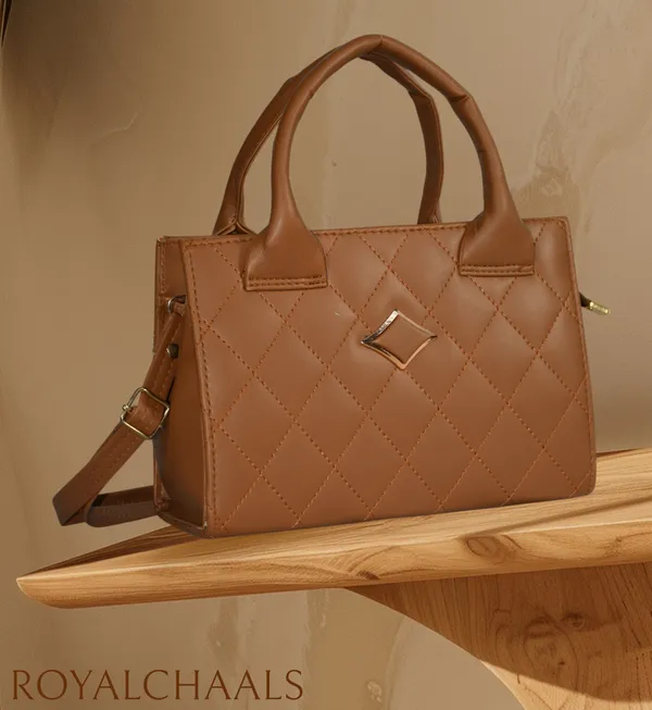 Tan_PU_Stylish_Self_Design_Crossbody_Sling_Bag_For_Women_&_Girls_(10_X_4_X_7_Inch)