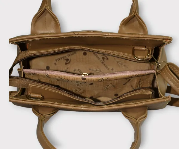 Khaki_PU_Stylish_Self_Design_Crossbody_Sling_Bag_For_Women_&_Girls_(10_X_4_X_7_Inch)