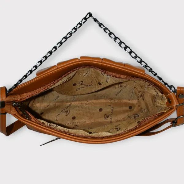 Tan_PU_Stylish_Self_Design_Crossbody_Sling_Bag_For_Women_&_Girls_(11_X_3_X_7_Inch)