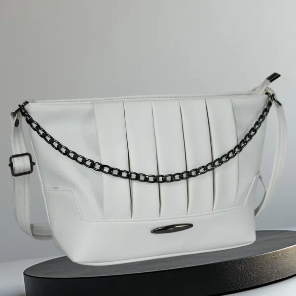 White_PU_Stylish_Self_Design_Crossbody_Sling_Bag_For_Women_&_Girls_(11_X_3_X_7_Inch)
