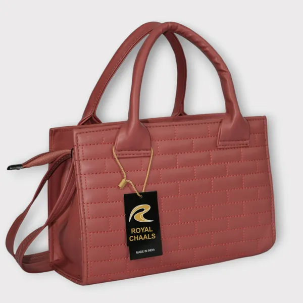 Peach_PU_Stylish_Self_Design_Crossbody_Sling_Bag_For_Women_&_Girls_(10_X_4_X_7_Inch)
