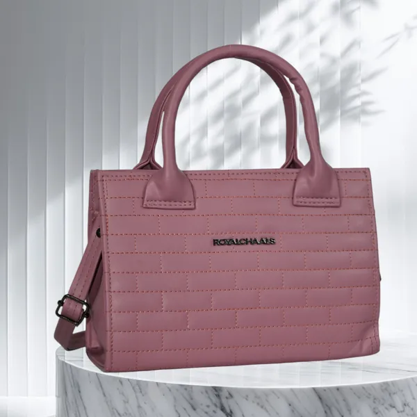 Pink_PU_Stylish_Self_Design_Crossbody_Sling_Bag_For_Women_&_Girls_(10_X_4_X_7_Inch)