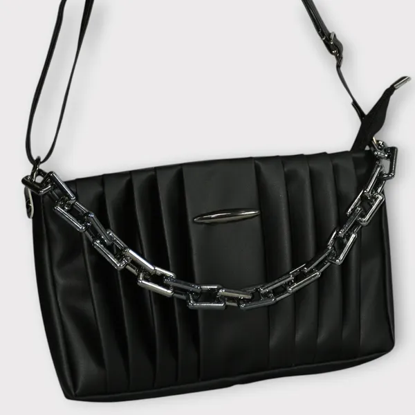 Black_PU_Stylish_Self_Design_Crossbody_Sling_Bag_For_Women_&_Girls_(10_X_1_X_6_Inch)