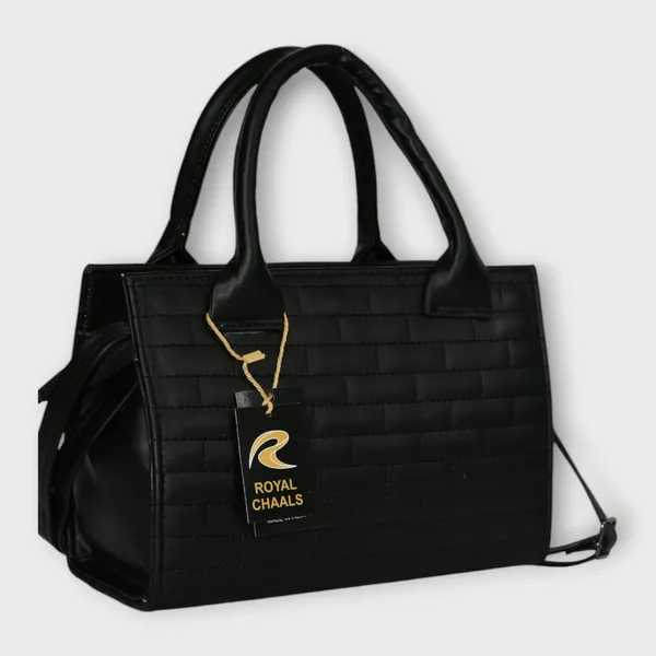 Black_PU_Stylish_Self_Design_Crossbody_Sling_Bag_For_Women_&_Girls_(10_X_4_X_7_Inch)