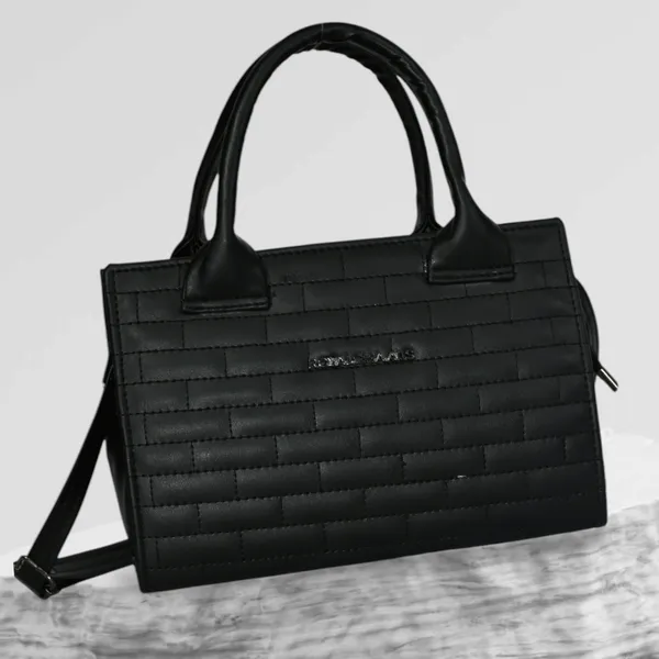 Black_PU_Stylish_Self_Design_Crossbody_Sling_Bag_For_Women_&_Girls_(10_X_4_X_7_Inch)
