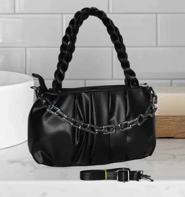 Black_PU_Stylish_Self_Design_Crossbody_Sling_Bag_For_Women_&_Girls_(11_X_3_X_7_Inch)