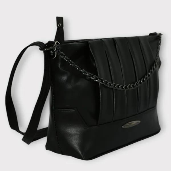 Black_PU_Stylish_Self_Design_Crossbody_Sling_Bag_For_Women_&_Girls_(11_X_3_X_7_Inch)
