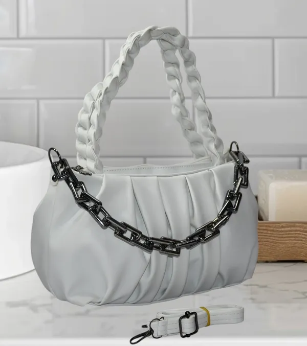 White_PU_Stylish_Self_Design_Crossbody_Sling_Bag_For_Women_&_Girls_(11_X_3_X_7_Inch)