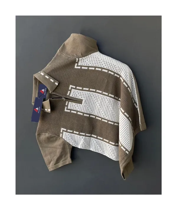 MEN'S_COLLAR_CHAIN_COTTON_KNITTED_HALF_SLEEVE_T-SHIRT