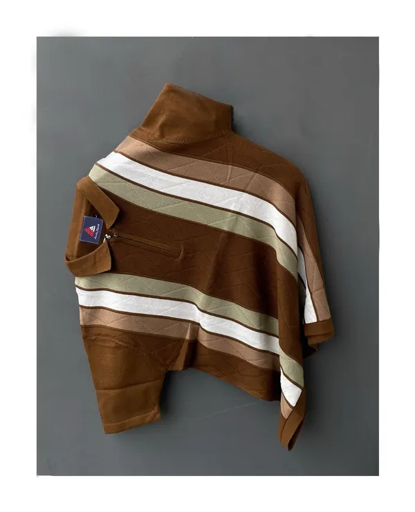 Men's_Collar_Chain_Knitted_Cotton_Colorblock_Multicolor_T-Shirt__