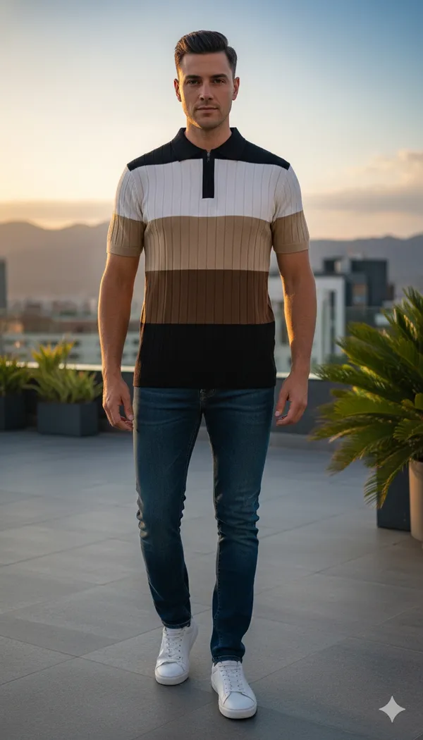 Men's_Collar_Chain_Knitted_Cotton_Half_Sleeve_Fancy__Multicolor_T-Shirt_