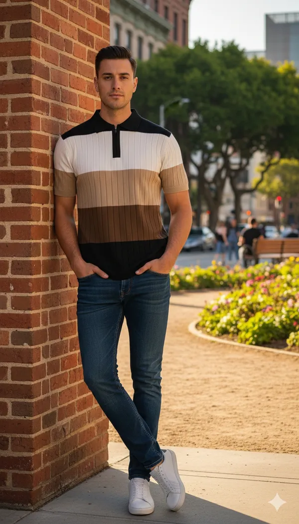 Men's_Collar_Chain_Knitted_Cotton_Half_Sleeve_Fancy__Multicolor_T-Shirt_