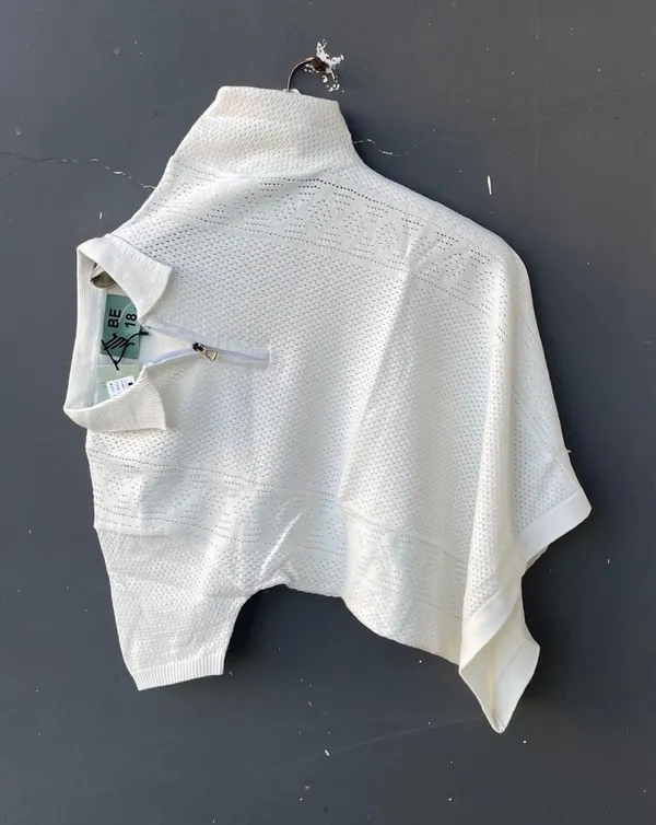 WHITE_MEN'S_TEXTURED_COLLAR_COTTON_HALF_SLEEVE_T-SHIRT