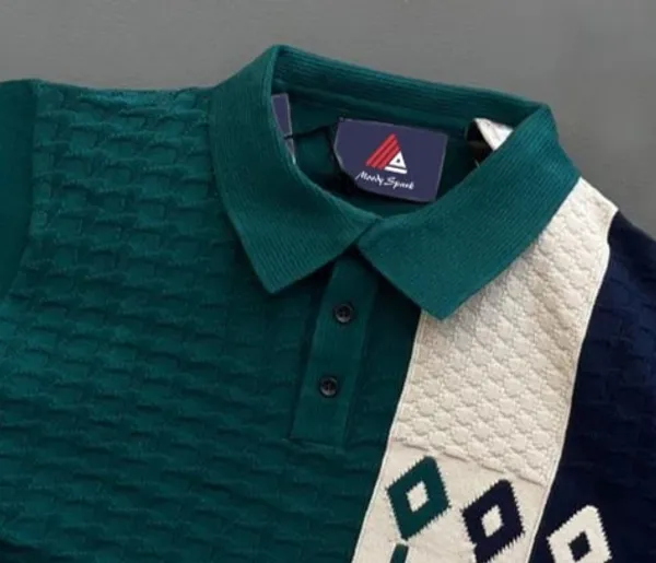 Green,_White_&_Blue_Men's_Fancy_Collar_Cotton_Half_Sleeve_T-Shirt