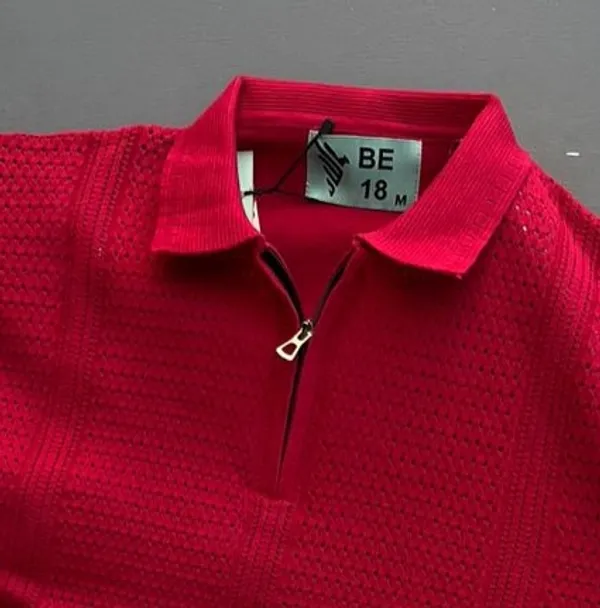 RED_MEN'S_TEXTURED_COLLAR_COTTON_HALF_SLEEVE_T-SHIRT