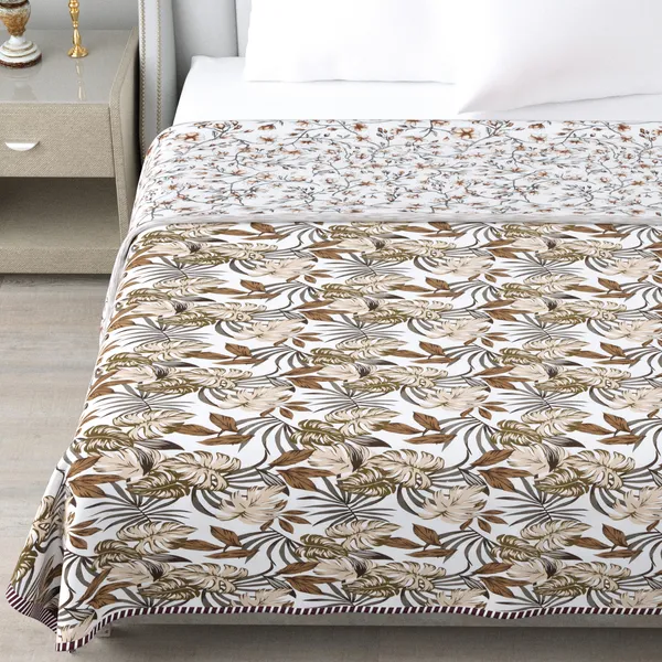 Double_Bed_Brown_&_White_Cotton_Reversible_Dohar_Printed_Blanket_Soft_&_Lightweight_AC_Comforter_Perfect_Festive_Gift_Blankets