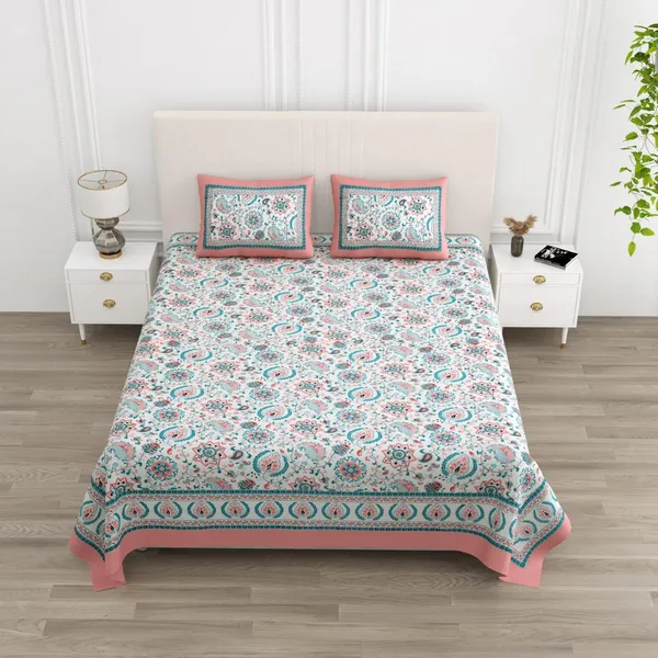 Double_Bed_Cotton_Bedsheet_for_Double_Bed_with_2_Pillow_Covers_|_Premium_King_Size_Bedsheets_|_Red