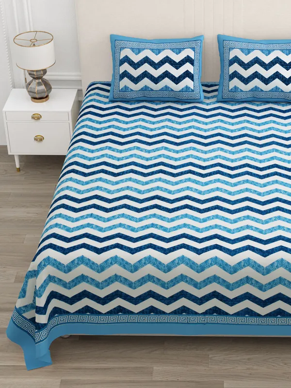 Double_Bed_Blue_Cotton_Bedsheet_For_Double_Bed_With_2_Pillow_Covers_Premium_King_Size_Bedsheets