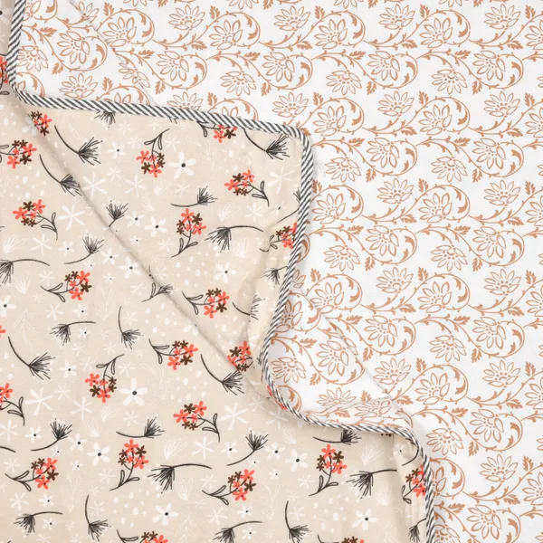 Double_Bed_Orange_&_cream_Cotton_Reversible_Dohar_Printed_Blanket_Soft_&_Lightweight_AC_Comforter_Perfect_Festive_Gift_Blankets