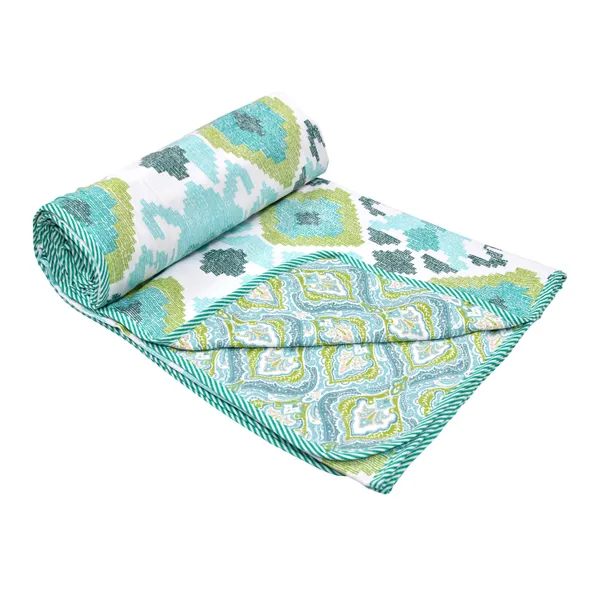 Double_Bed_Blue_&_Green_Cotton_Reversible_Dohar_Printed_Blanket_Soft_&_Lightweight_AC_Comforter_Perfect_Festive_Gift_Blankets