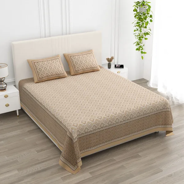 Double_Bed_Yellow_Cotton_Bedsheet_For_Double_Bed_With_2_Pillow_Covers_Premium_King_Size_Bedsheets