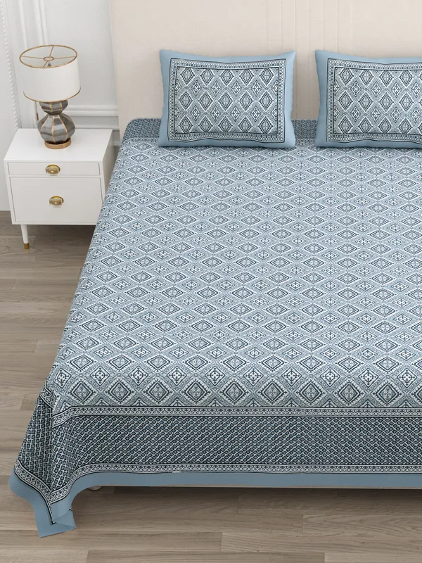 Double_Bed_Blue_Cotton_Bedsheet_For_Double_Bed_With_2_Pillow_Covers_Premium_King_Size_Bedsheets