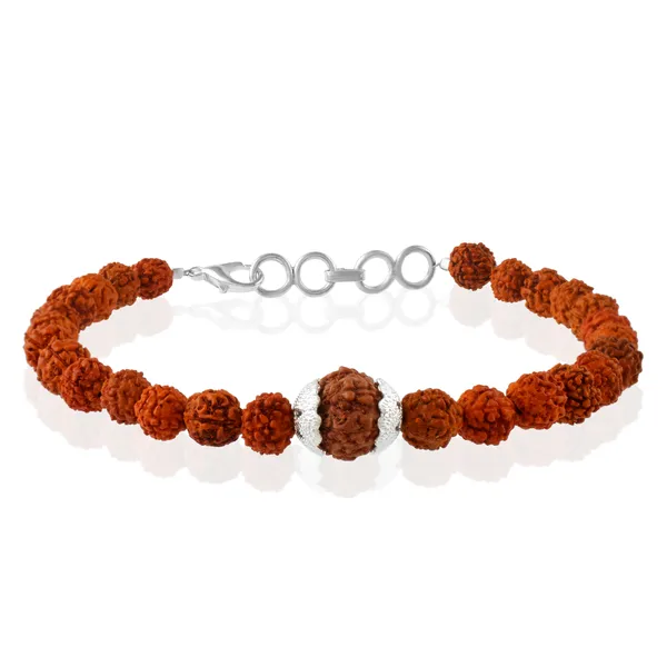 7_Mukhi_With_5_Mukhi_Silver_Plated_Rudraksha_Bracelet_With_Sphatik_Crystal_Shivling_|_For_Men_&_Women_Natural_&_Certified