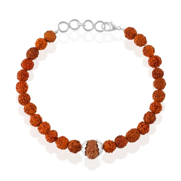 9_Mukhi_With_5_Mukhi_Silver_Plated_Rudraksha_Bracelet_With_Sphatik_Crystal_Shivling_|_For_Men_&_Women_Natural_&_Certified