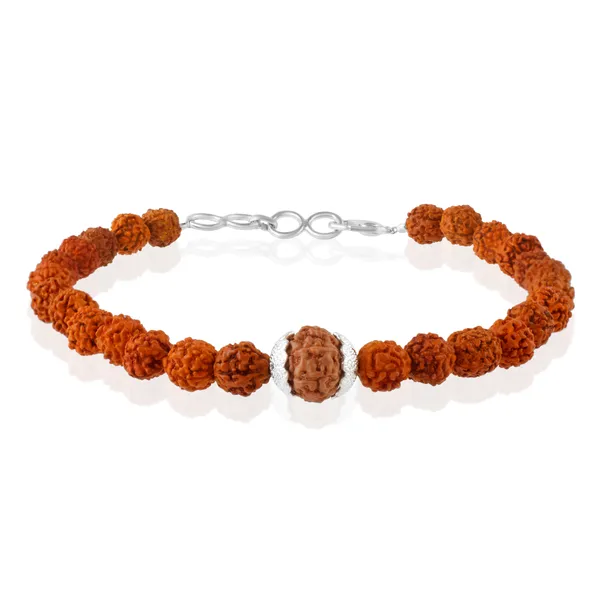 9_Mukhi_With_5_Mukhi_Silver_Plated_Rudraksha_Bracelet_With_Sphatik_Crystal_Shivling_|_For_Men_&_Women_Natural_&_Certified