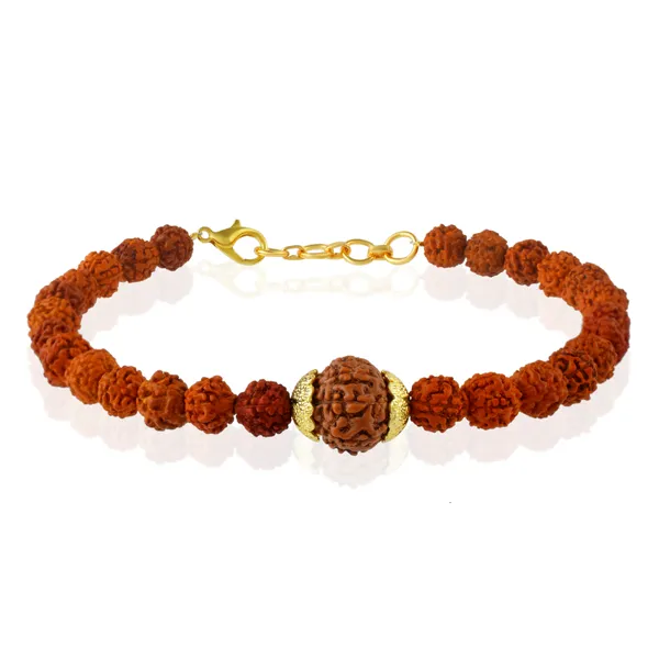7_Mukhi_With_5_Mukhi_Gold_Plated_Rudraksha_Bracelet_With_Sphatik_Crystal_Shivling_|_For_Men_&_Women_Natural_&_Certified