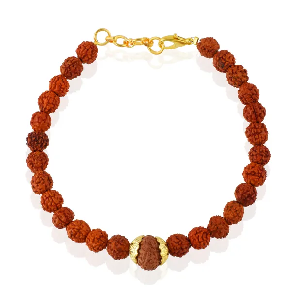 9_Mukhi_With_5_Mukhi_Gold_Plated_Rudraksha_Bracelet_With_Sphatik_Crystal_Shivling_|_For_Men_&_Women_Natural_&_Certified