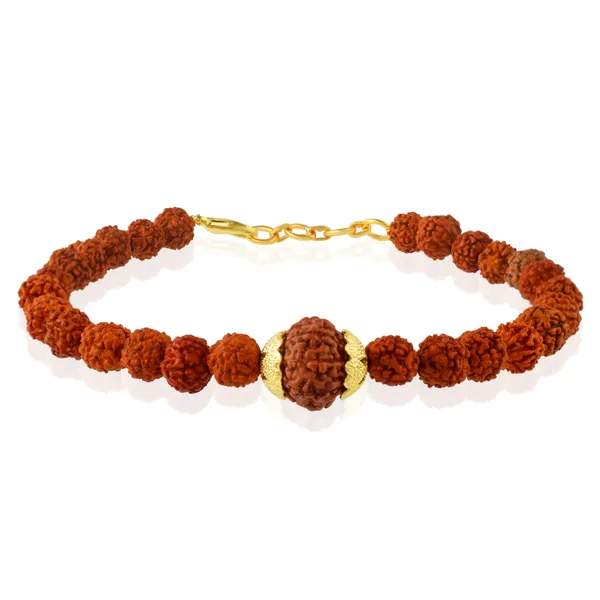 10_Mukhi_With_5_Mukhi_Gold_Plated_Rudraksha_Bracelet_With_Sphatik_Crystal_Shivling_|_For_Men_&_Women_Natural_&_Certified