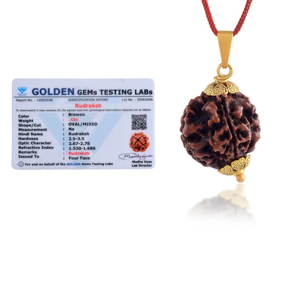 4_Mukhi_Nepali_Rudraksha_With_Sterling_Silver_Chain_|_For_Men_&_Women_Natural_&_Certified