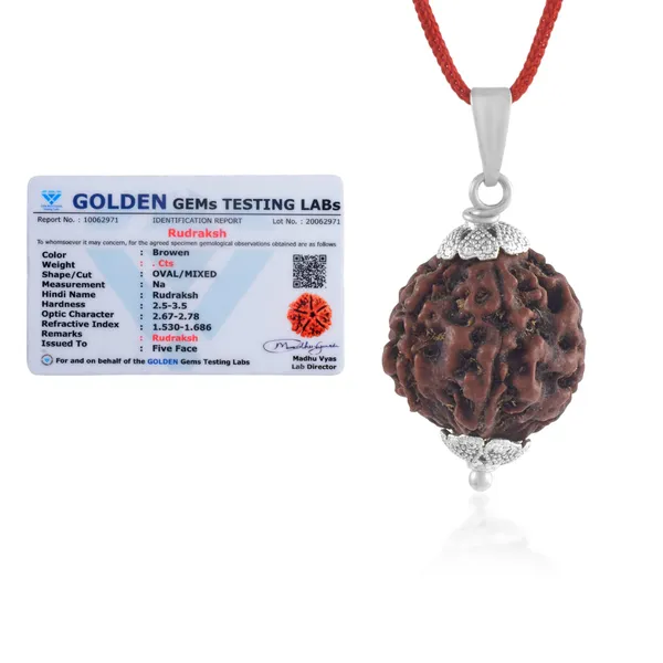 5_Mukhi_Rudraksha_Pendant_With_Red_Thread_|_For_Men_&_Women_Natural_&_Certified