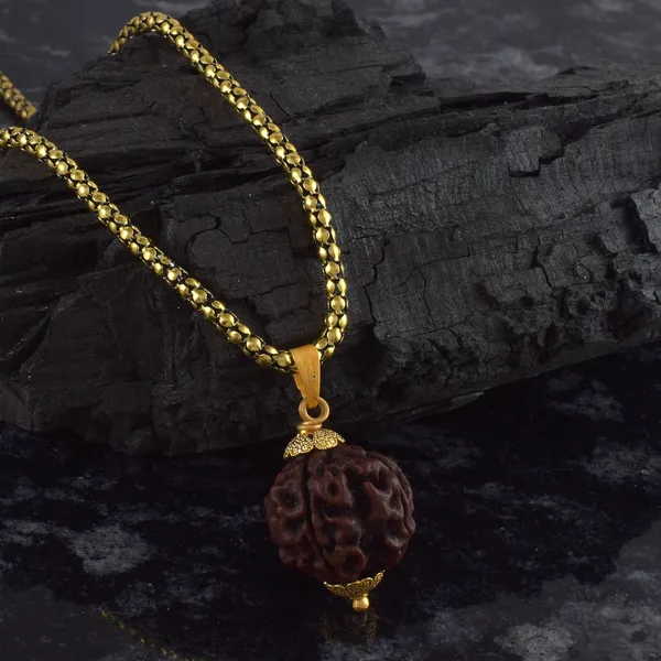 4_Mukhi_Nepali_Rudraksha_With_Sterling_Silver_Chain_|_For_Men_&_Women_Natural_&_Certified