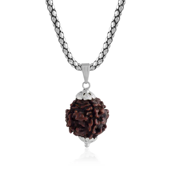 4_Mukhi_Nepali_Rudraksha_With_Sterling_Silver_Chain_|_For_Men_&_Women_Natural_&_Certified