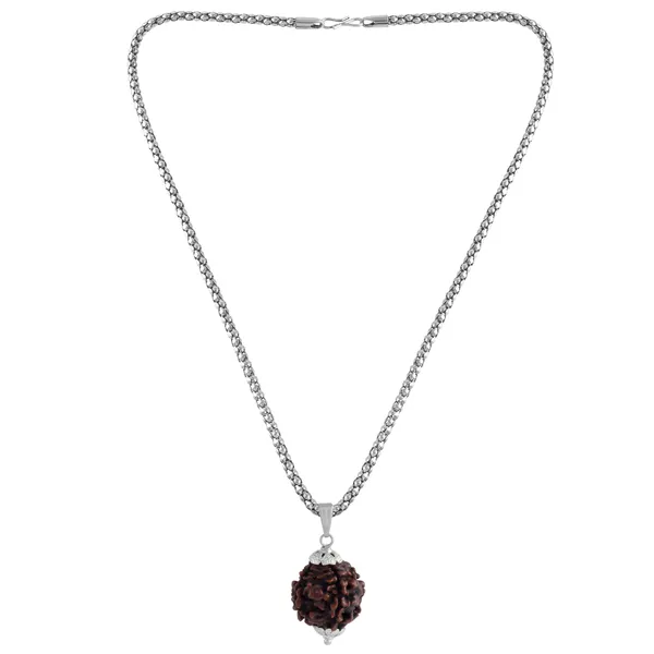 4_Mukhi_Nepali_Rudraksha_With_Sterling_Silver_Chain_|_For_Men_&_Women_Natural_&_Certified
