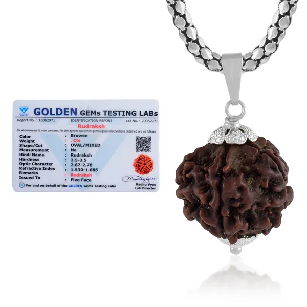 5_Mukhi_Rudraksha_Pendant_With_Chain_|_For_Men_&_Women_Natural_&_Certified