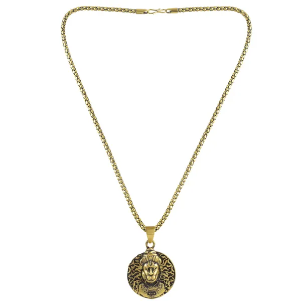 Gold_Plated_God_Hanuman_Pendant_With_Chain_|_For_Men_&_Women