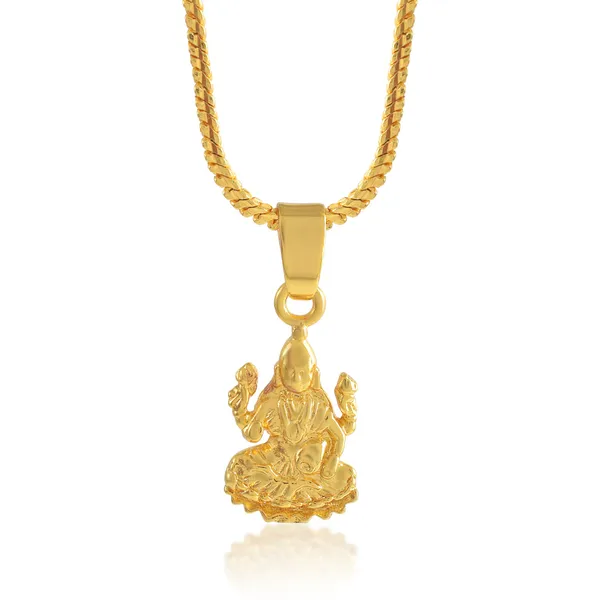 Gold_Plated_Handmade_Lakshmi_Chain_Pendant_Necklace