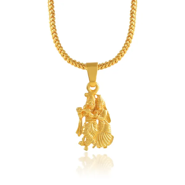 Radha_Krishna_Gold_Plated_Locket_With_Chain_|_For_Men_&_Women