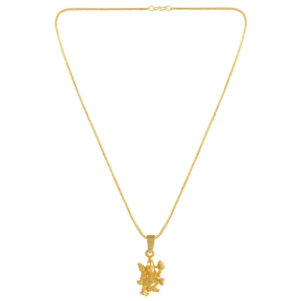 Gold_Plated_God_Hanuman_Pendant_with_Chain_|_For_Men_&_Women