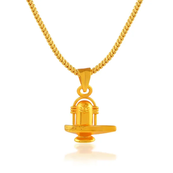Gold_Plated_Shivling_Religious_Pendant_with_Chain_|_For_Men_and_Women