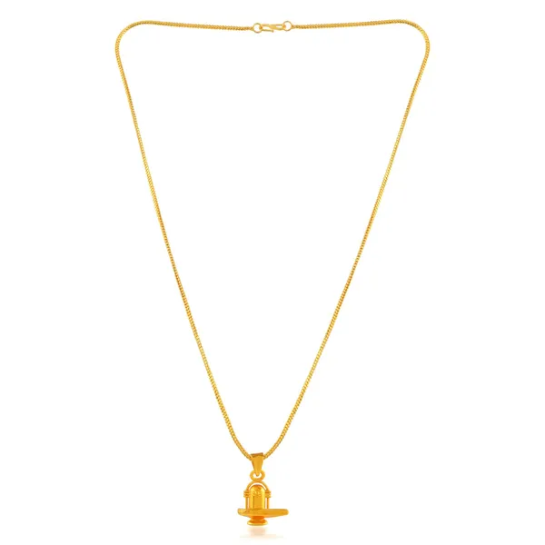 Gold_Plated_Shivling_Religious_Pendant_with_Chain_|_For_Men_and_Women