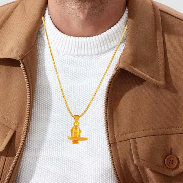 Gold_Plated_Shivling_Religious_Pendant_with_Chain_|_For_Men_and_Women